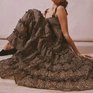 Sister Jane Lisette Leopard Print Midi Dress